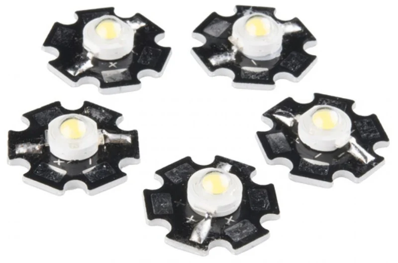 3W Cool White LED Aluminum PCB (5pk)