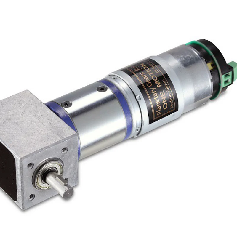 Spiral Bevel Gear Motor 12VDC 56RPM 4.5Nm Ball Bearings