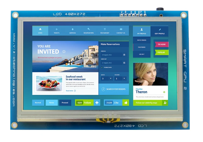 SmartGPU2 - 4.3" LCD480X272 Touch
