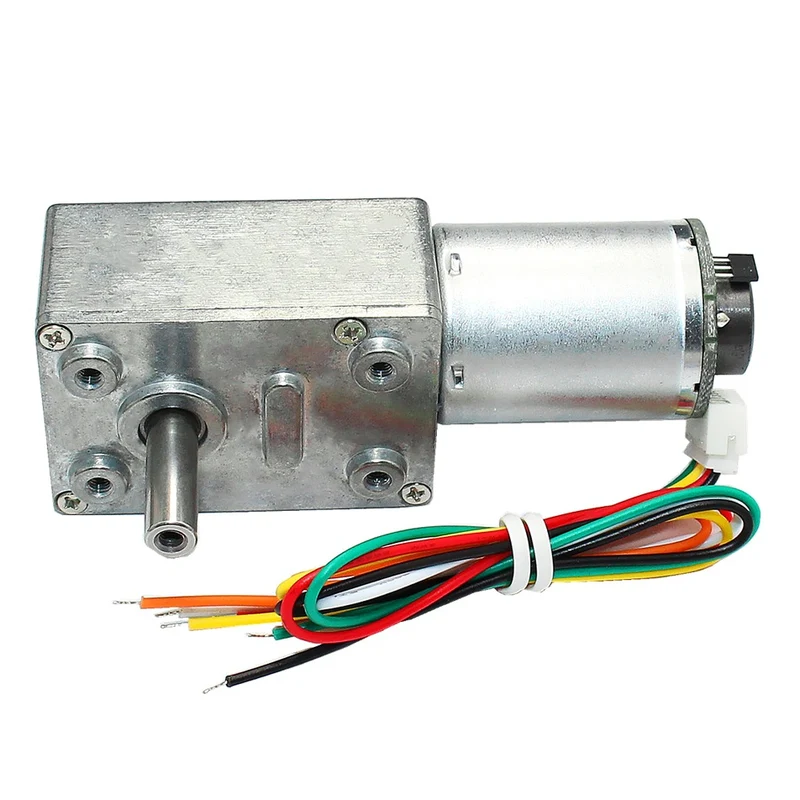 High Torque DC Worm Gear Motor w/Encoder - 6V, 30RPM