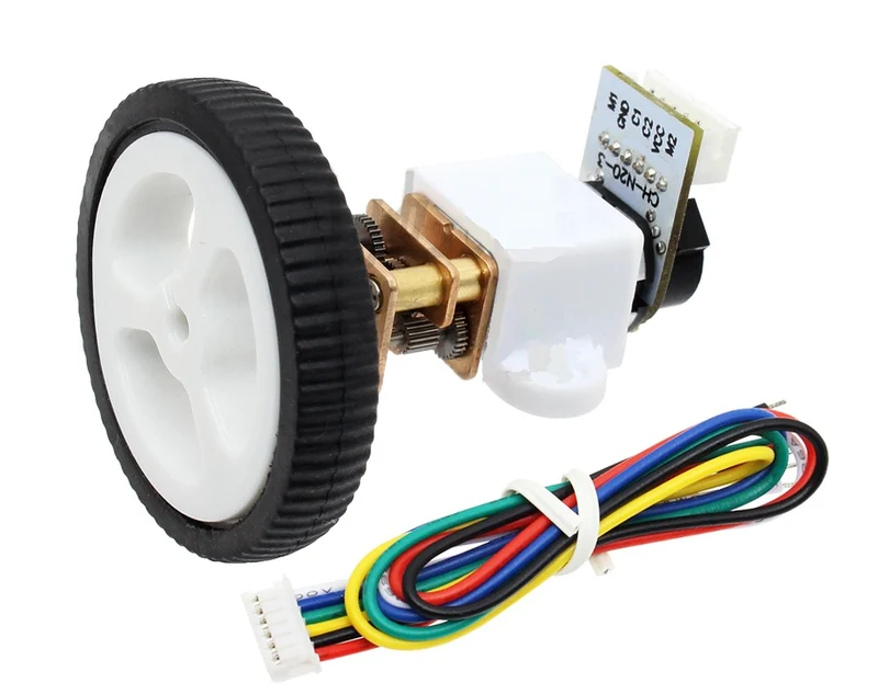 12mm 6V micro metal gearmotor with encoder & 34mm Wheel kits for Smart Robot DIY