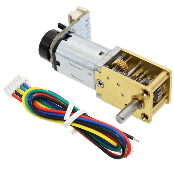 Micro DC Worm Gear Motor with encoder - 3V 18RPM