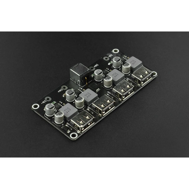 DFRobot 4-way Fast Charge Buck Module 3-12V (Compatible w/ RPi 4B & Jetson Nano)