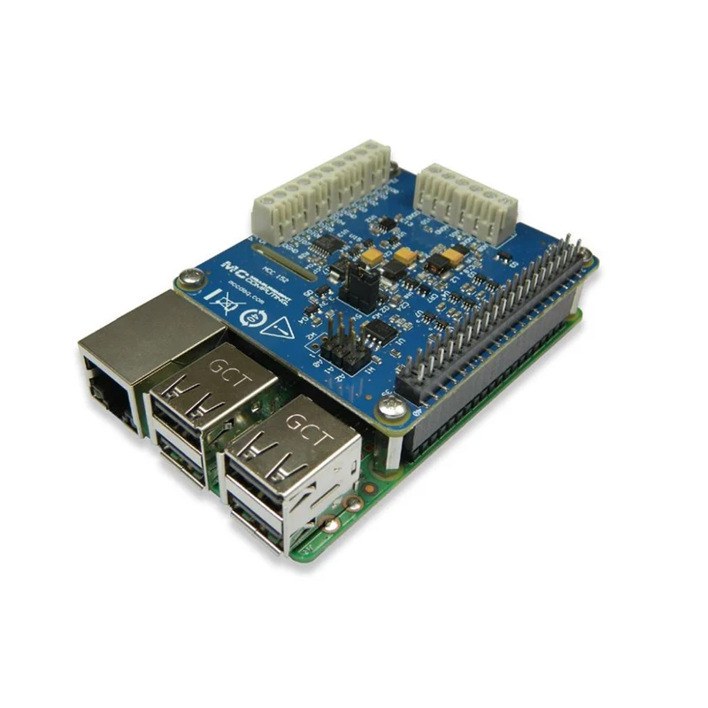Digilent MCC 152 Voltage Output & DIO DAQ HAT for Raspberry Pi