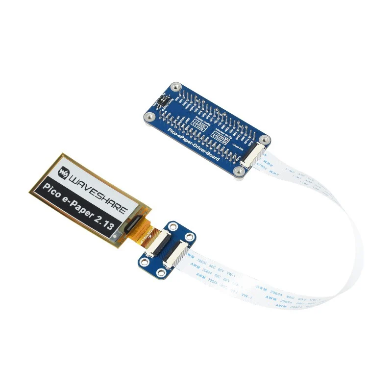 2.13-in Flexible E-Paper E-Ink Display Module 212x104 for Raspberry Pi Pico, SPI