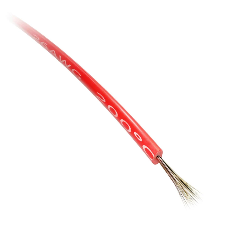 26AWG Red Premium Silicone-Jacket Wire (3m)