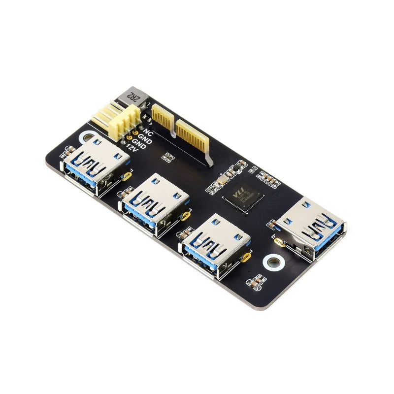 Waveshare PCIe to USB 3.2 Gen1 Adapter for Raspberry Pi CM4 IO Board w/ 4 HS USB