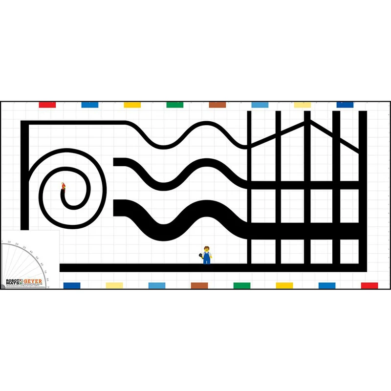 Line Following Skills Robotics Mat (FLL Size)