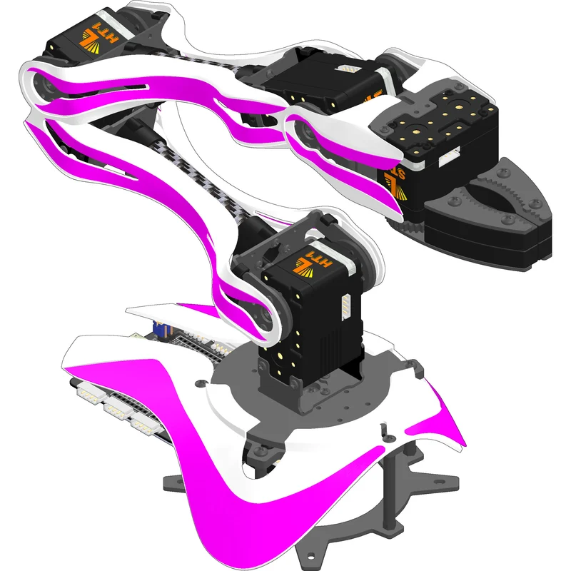 Lynxmotion (LSS) - 4 DoF Arm Pink Sticker Kit