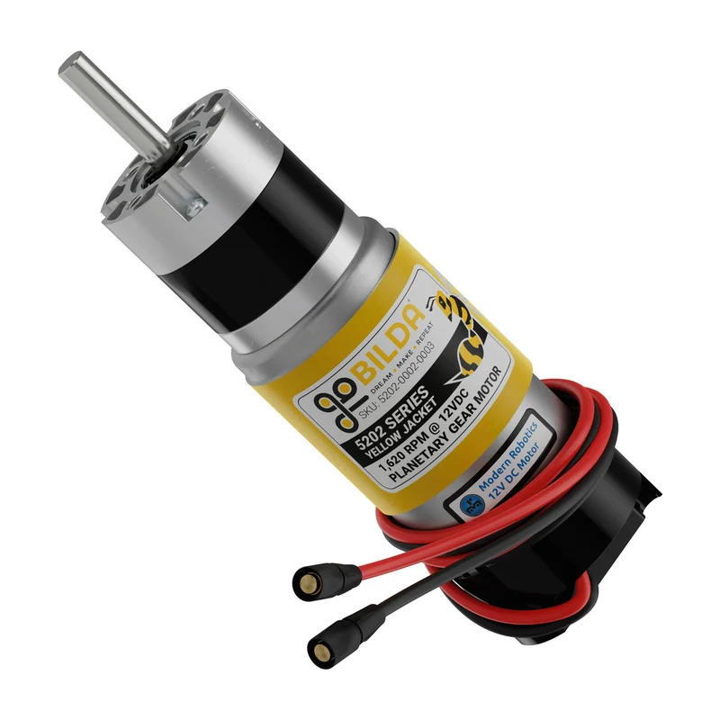 5202 Series Yellow Jacket Planetary Gear Motor (3.7:1, 1620 RPM, 3.3-5V Encoder)