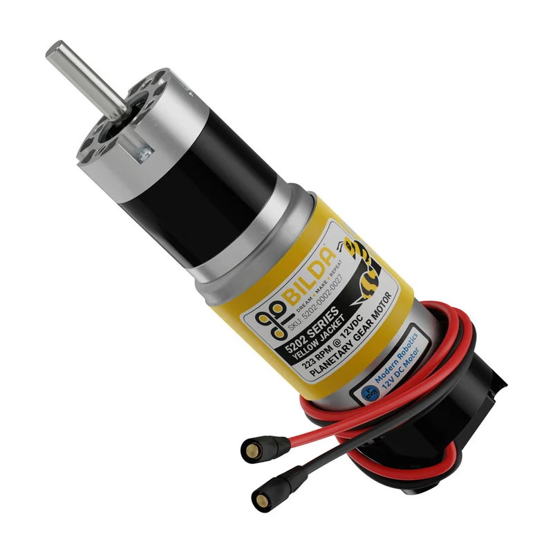 5202 Series Yellow Jacket Planetary Gear Motor (26.9:1, 223 RPM, 3.3-5V Encoder)