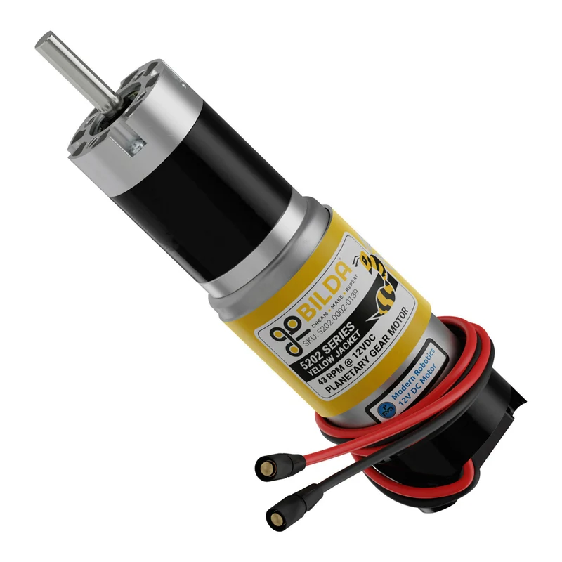 5202 Series Yellow Jacket Planetary Gear Motor (139:1, 43 RPM, 3.3-5V Encoder)