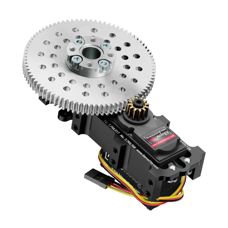 SG20 Series Servo Gearbox (7:1 Ratio, 360° Rotation, 3304 oz-in, 0.98 sec/60°)