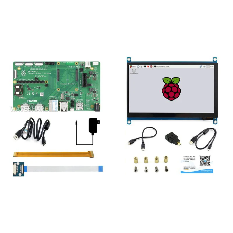 Raspberry Pi Compute Module 4 Development Kit w/ IO Board & 7in Touchscreen