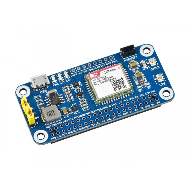 NB-IoT / Cat-M(eMTC) / GNSS HAT for Raspberry Pi