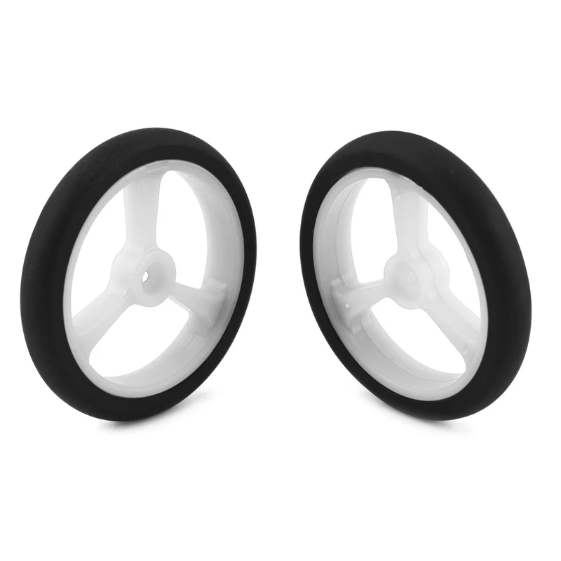 Pololu Wheel Pair for Micro Servo Splines (20T, 4.8mm) 40x7mm (White)