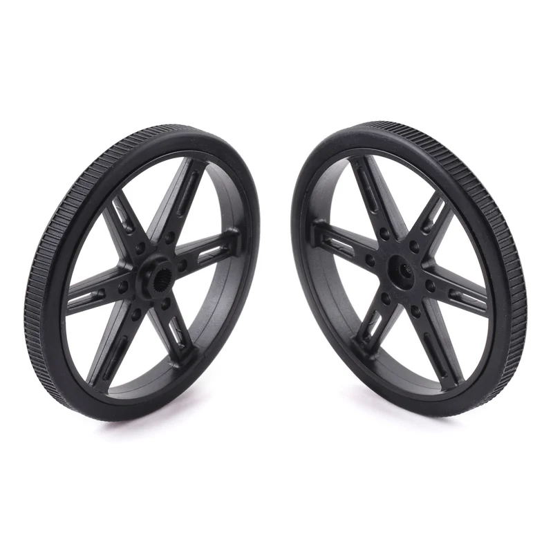 Pololu Wheel Pair for Standard Servo Splines (25T, 5.8 mm) 70 x 8 mm (Black)
