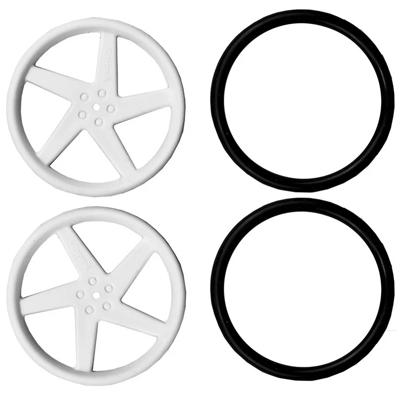 63mm Servo Wheel - White (2pk)