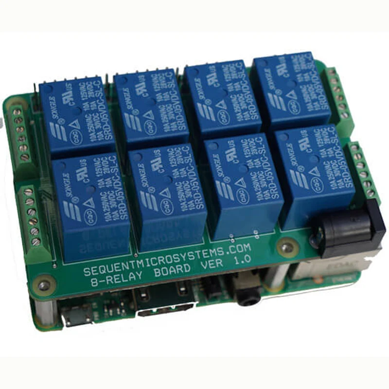 Sequent Microsystems 8-RELAY Expansion HAT for Raspberry Pi