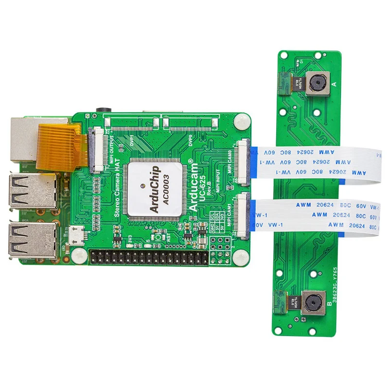 Arducam 8MP Synchronized Stereo Camera Bundle Kit for Raspberry Pi
