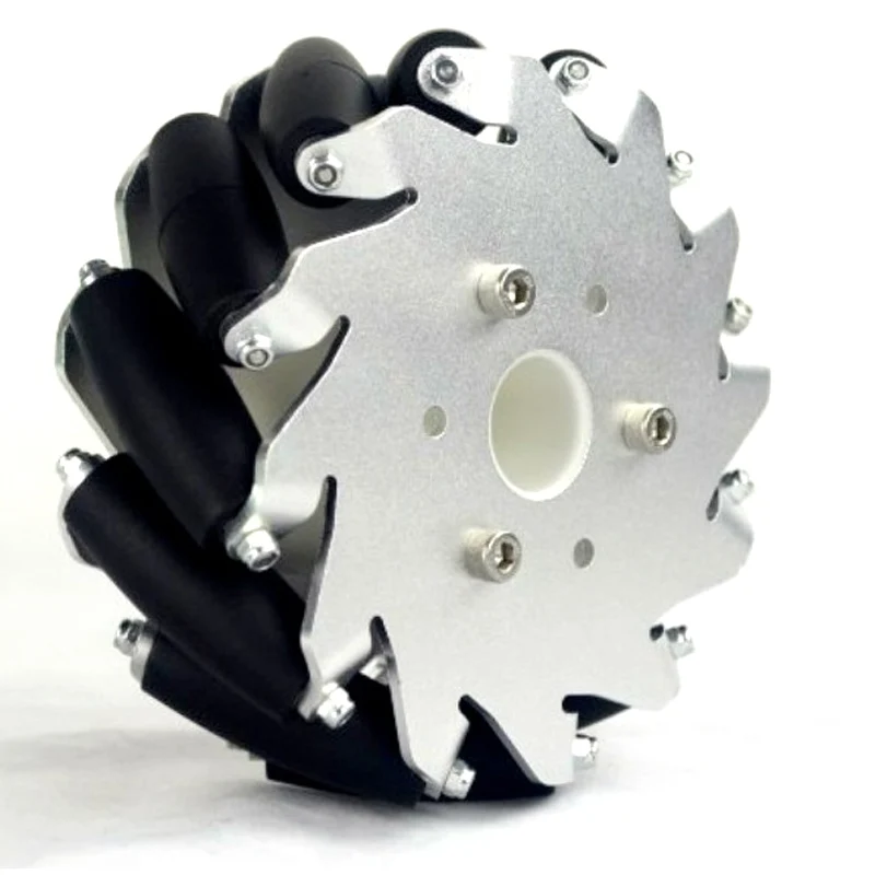 127mm Aluminium Mecanum Wheels w/ Basic Rollers (2x Left, 2x Right)