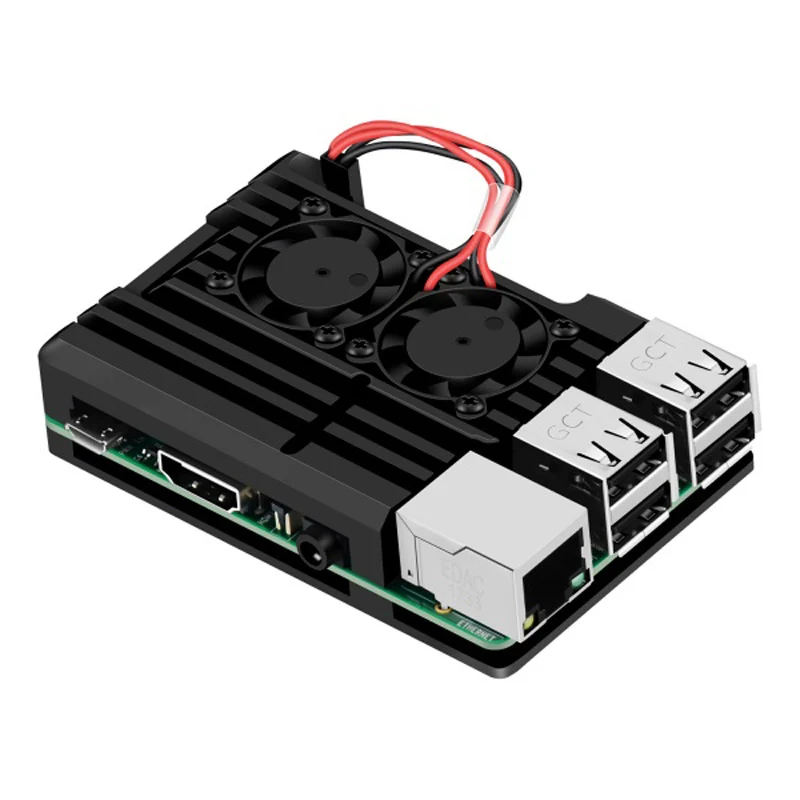 Raspberry Pi 3B & 2B Armor Case w/ Dual Fan