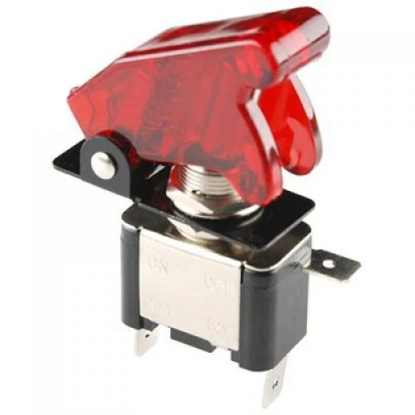 Illuminated Toggle Switch On / Off (Red)