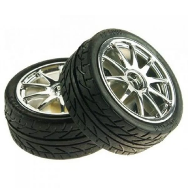 DFRobot 65mm Rubber Wheel Pair - Silver