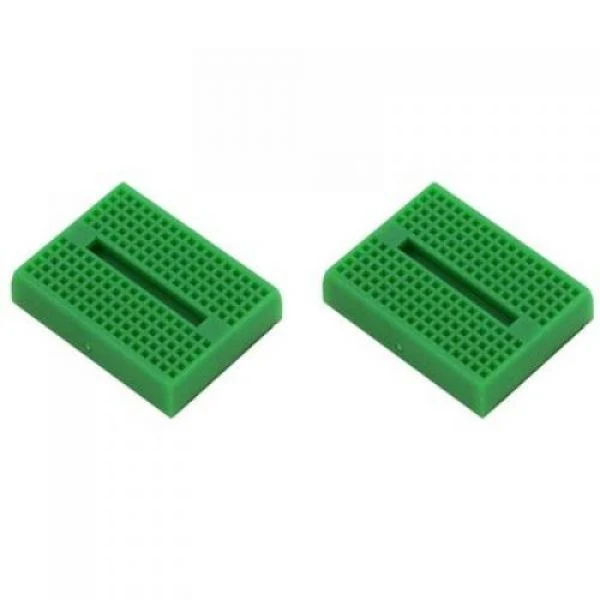 170 Tie Point Mini Solderless Breadboard Pair - Green