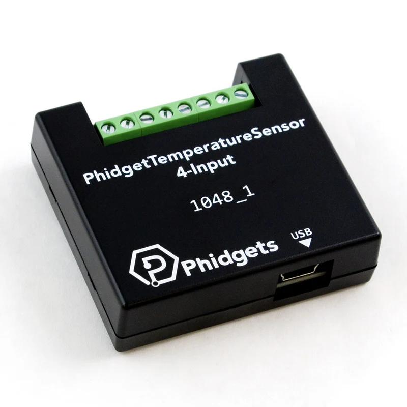 PhidgetTemperatureSensor 4-Input USB Thermocouple Interface w/ Enclosure