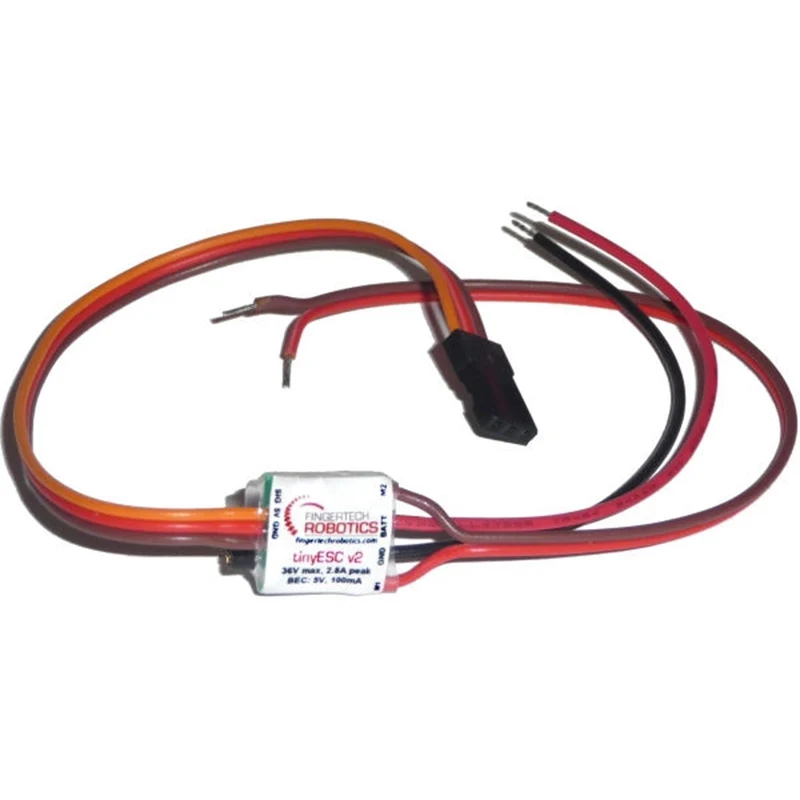 tinyESC V2 6.5V to 36V, 1A ESC w/ MiniQDs
