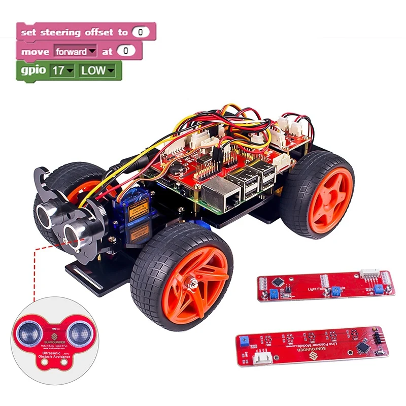 SunFounder PiCar-S Raspberry Pi 4/3/2/B+ Smart Car Kit