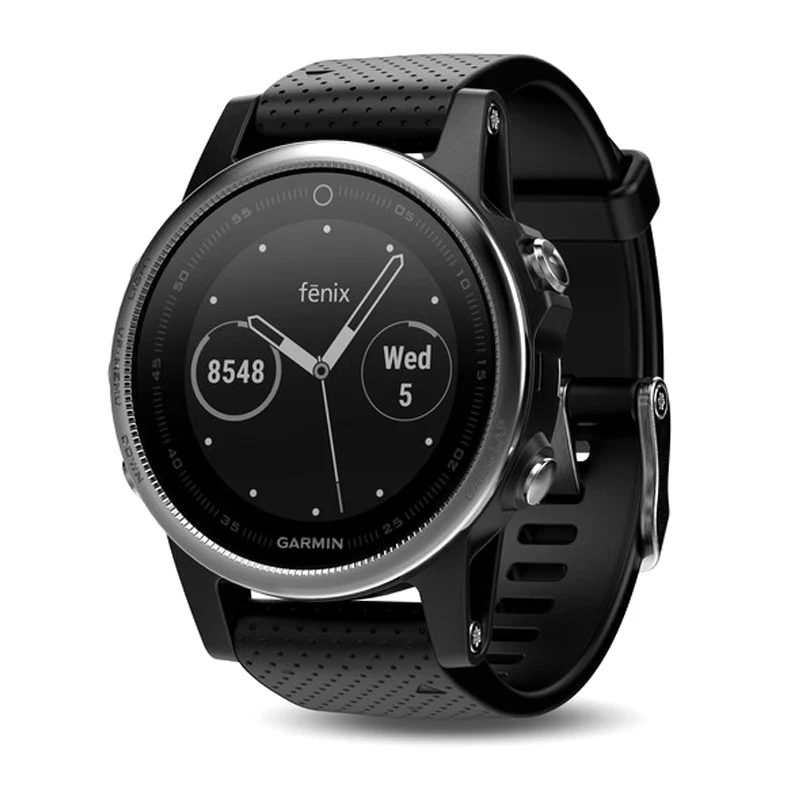 fēnix 5S Silver Smart Watch w/ Black Band (42 mm)