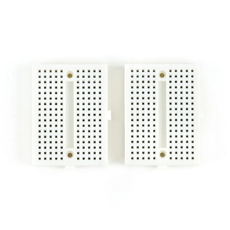 170 Tie Point Mini Solderless Breadboard Pair - White