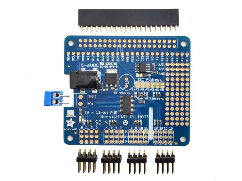 16-Channel Servo Controller HAT Kit for Raspberry Pi