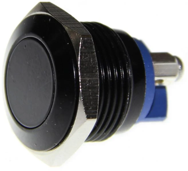 16mm Metal Push Button (Carbon Black)