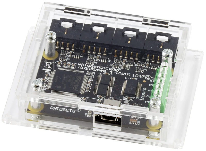 Acrylic Enclosure for Phidgets Encoder HighSpeed USB 4-Input