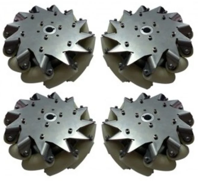 203mm Steel Mecanum Wheel Set (2x Left, 2x Right)