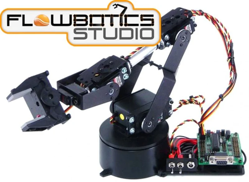 Lynxmotion AL5B 4DOF Robotic Arm SSC-32U Combo Kit (FlowBotics Studio)