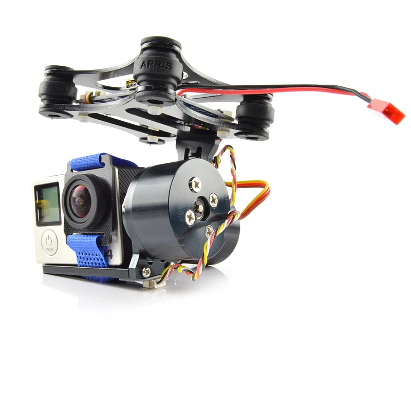 2-Axis Stabilized Brushless Gimbal w/ Motor & Controller For Gopro Hero Mount