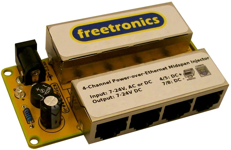 4-Channel PoE Midspan Injector
