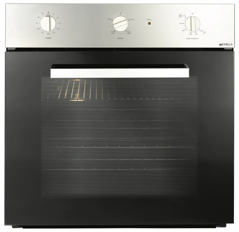 Emilia 60cm Gas Oven, Stainless Steel