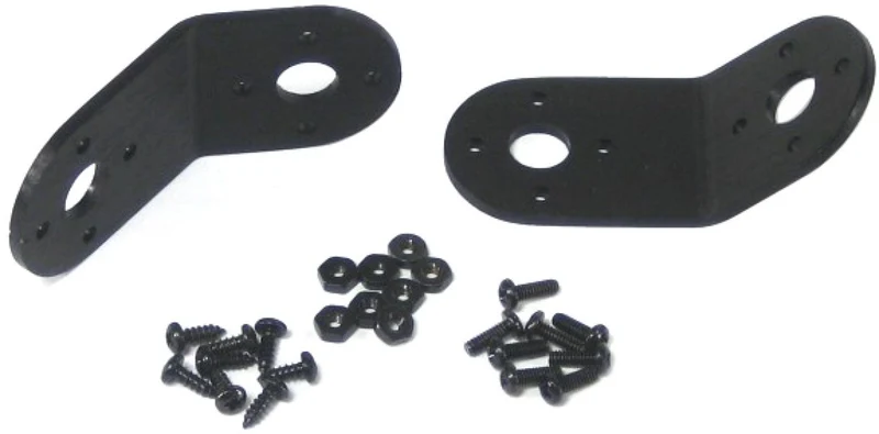 Lynxmotion Aluminum 45° Connector Bracket Two Pack (Black) ASB-07