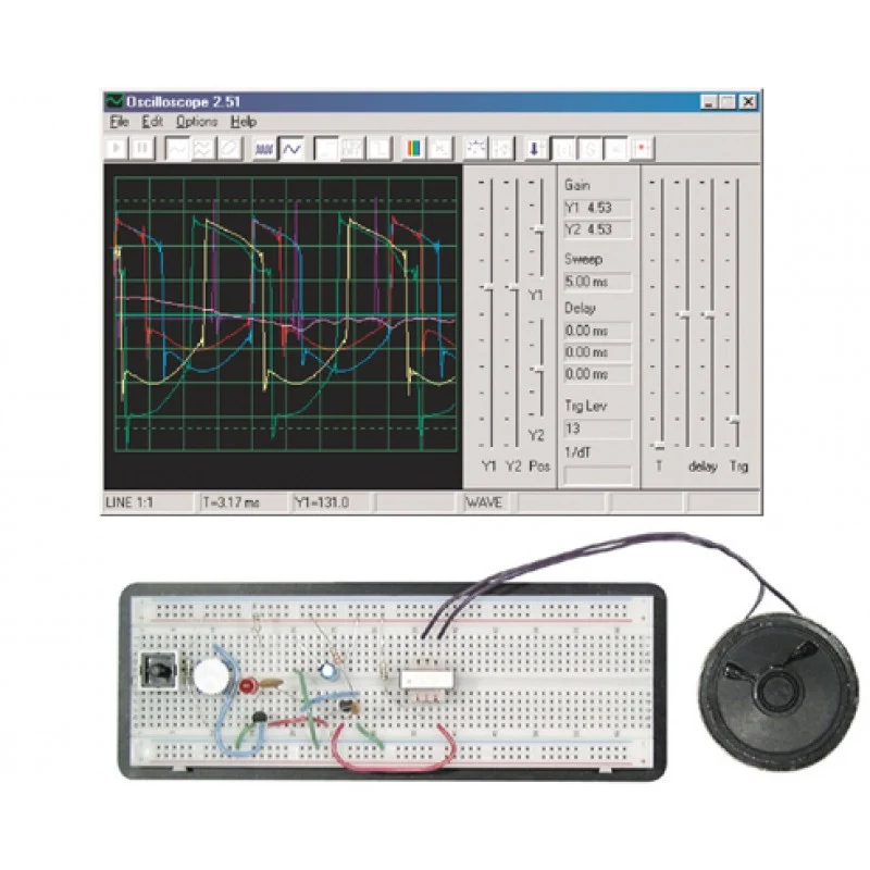 Basic Electronics Experimentation Kit w/ Computer Interface