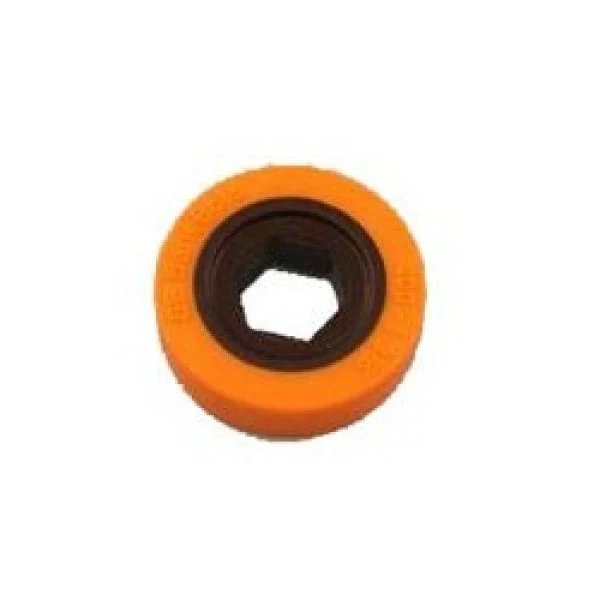 BaneBots Wheel, 1-3/8" x 0.4", 1/2" Hex Mount, 40A, Black/Orange