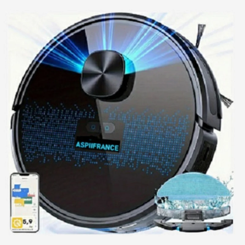 Robot Aspirateur Laveur ASP-60D - 4000Pa - Laser - WiFi - 2,5h Autonomie