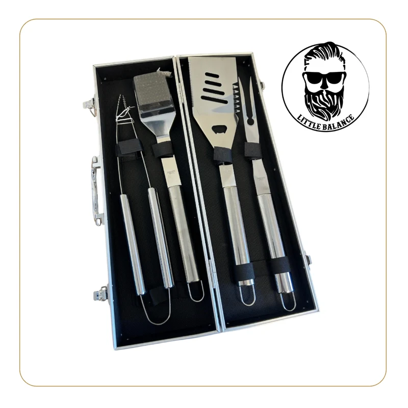Valisette aluminium Baroud'Fire, 4 accessoires BBQ