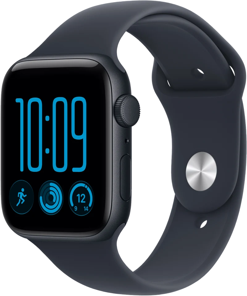 Apple Watch SE 3 GPS 44mm Midnight Aluminium Case Navy Blue Sport Band S/M