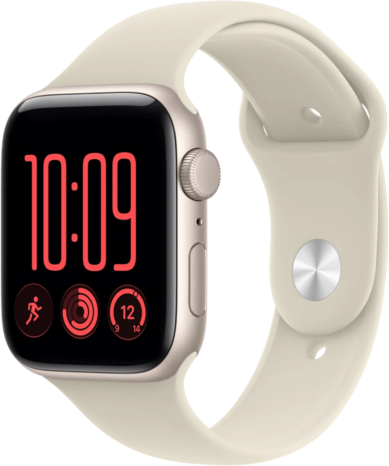 Apple Watch SE 3 GPS 44mm Starlight Aluminium Case Sand Sport Band M/L