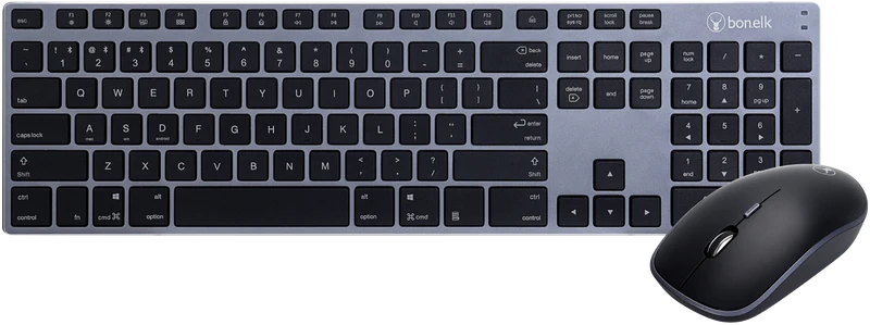 Bonelk Aluminium Bluetooth Keyboard and Mouse (Space Grey)